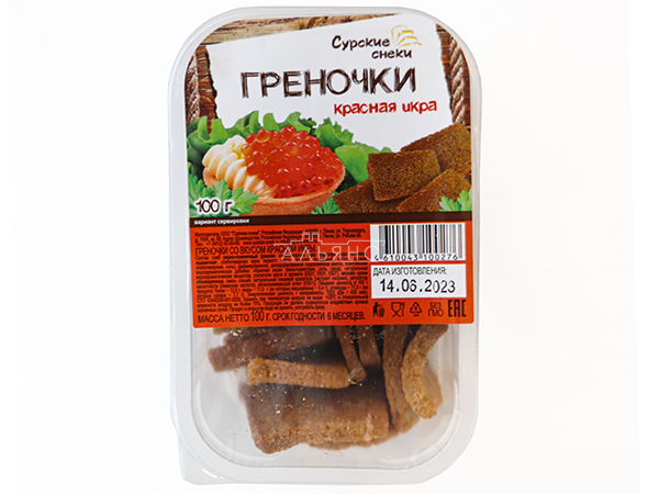 Сурские гренки со вкусом Красная икра (100 гр) в Дедовске