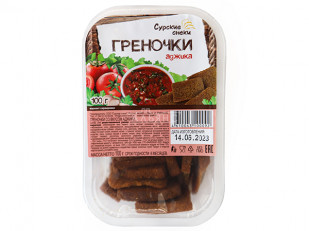 Сурские гренки Томат спайси (100 гр): Сурские гренки с Аджикой (100 гр)